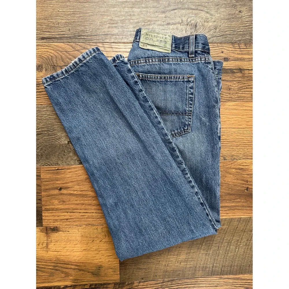 Vintage‎ Tommy Hilfiger Custom Straight Mens Blue Denim Jeans 34x30 Medium Wash